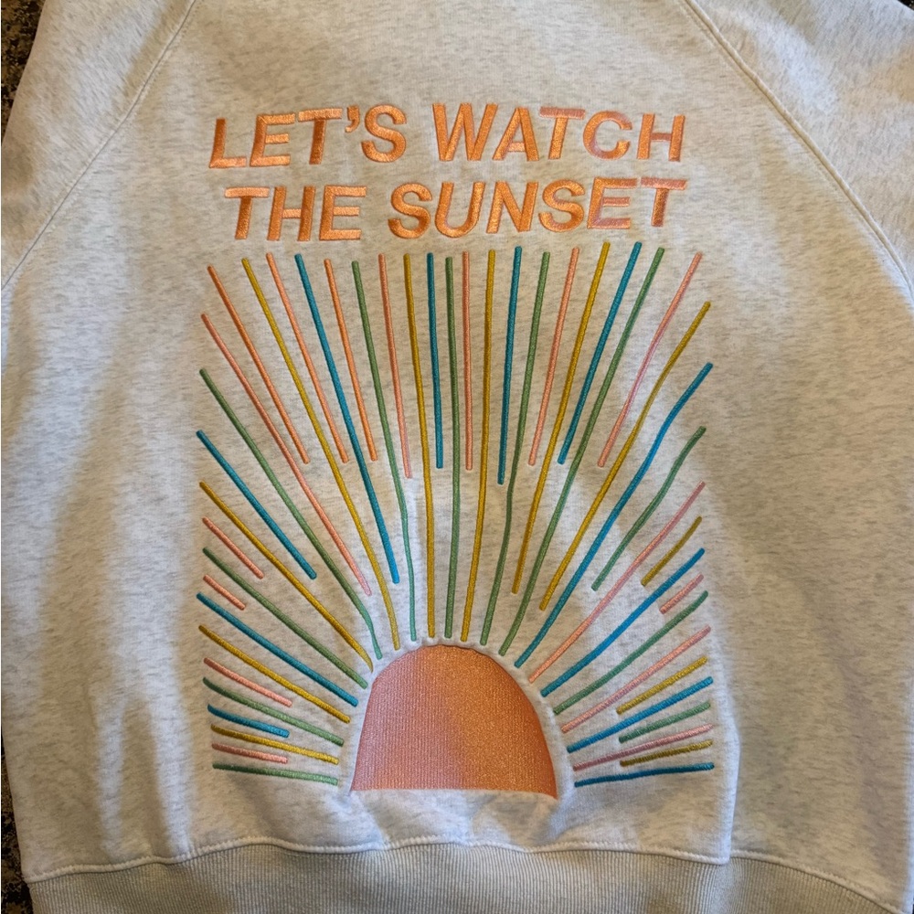 Dandy “Let's Watch the Sunset" Oversized Lux Hoodie in Heather Gray